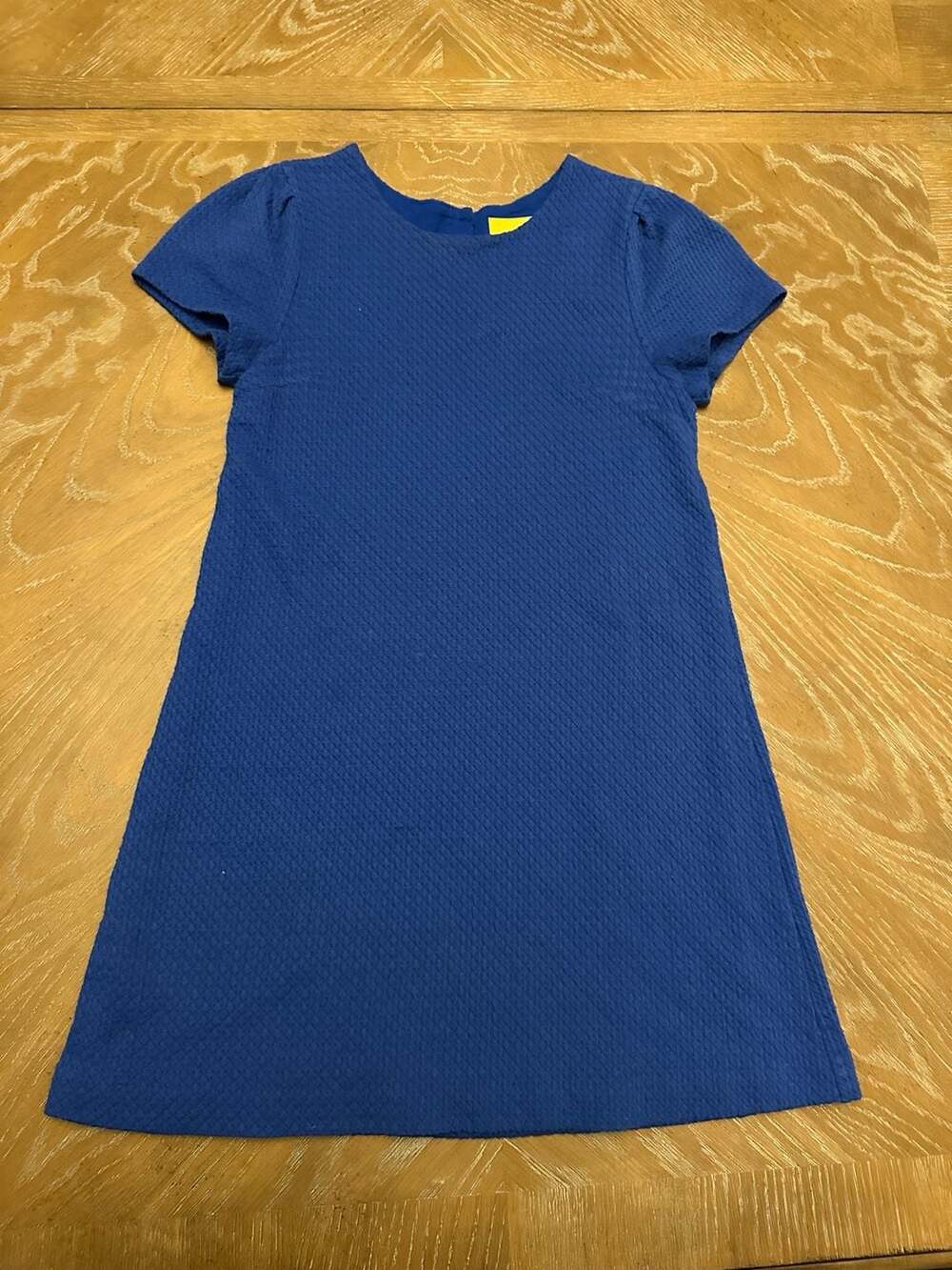 Anthropologie Maeve Royal Blue Textured Short Sleeve Shift Dress Women's Small
